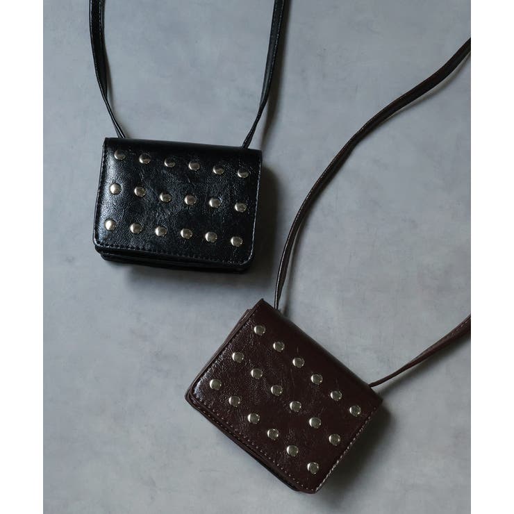 スタッズデザインミニショルダーバッグ | ad thie | 詳細画像19 
