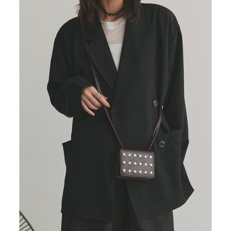 スタッズデザインミニショルダーバッグ | ad thie | 詳細画像3 