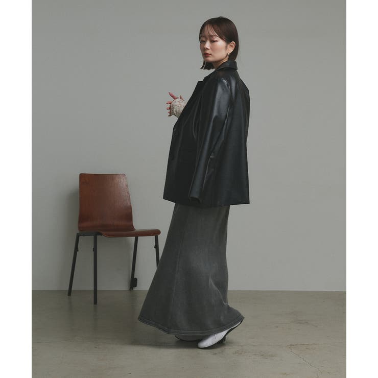 【2025AW新作】ピグメントイージーロングスカート | ad thie | 詳細画像11 