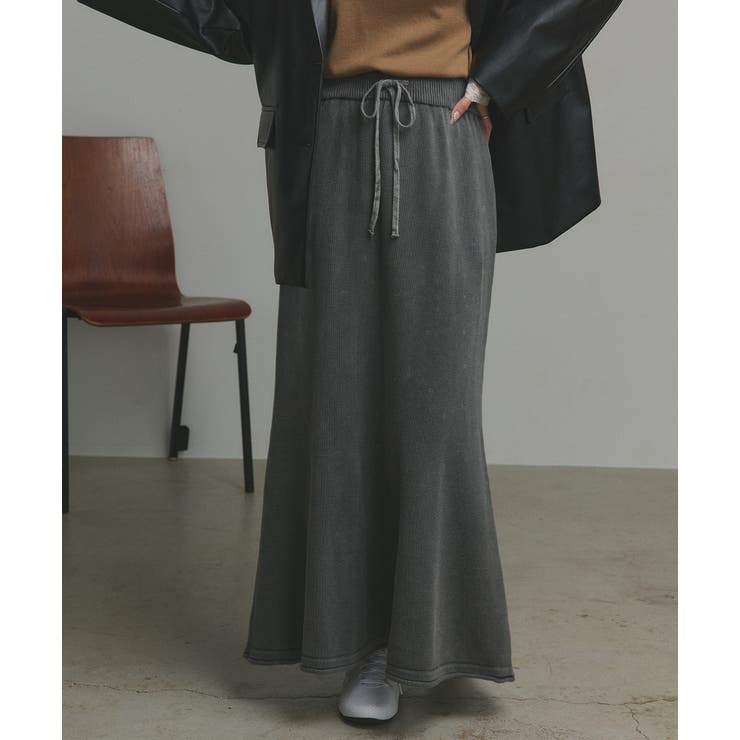 【2025AW新作】ピグメントイージーロングスカート | ad thie | 詳細画像12 