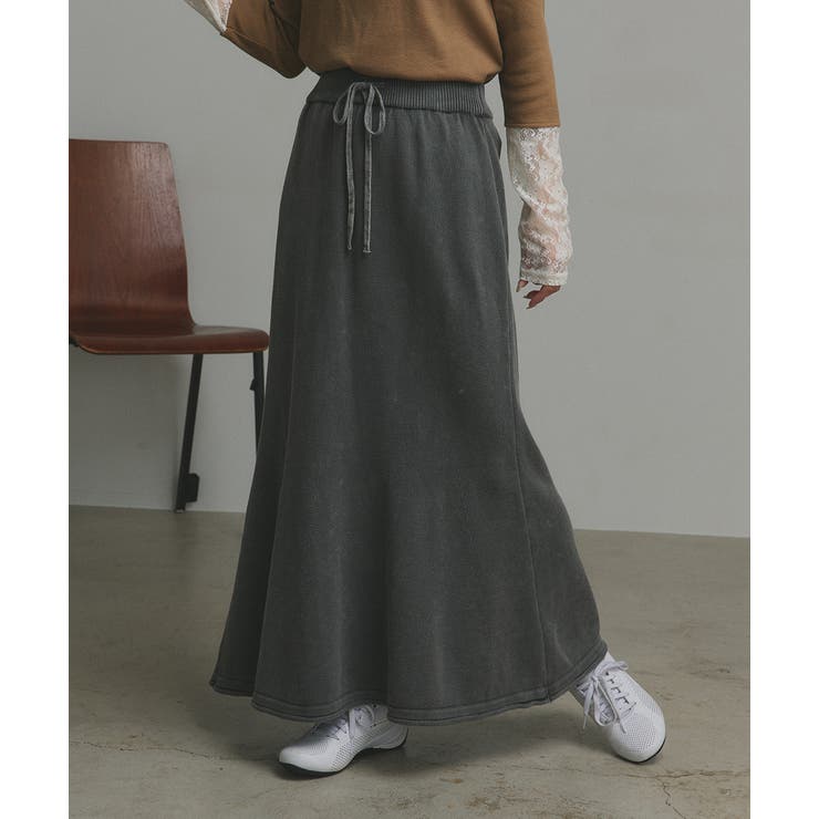【2025AW新作】ピグメントイージーロングスカート | ad thie | 詳細画像13 