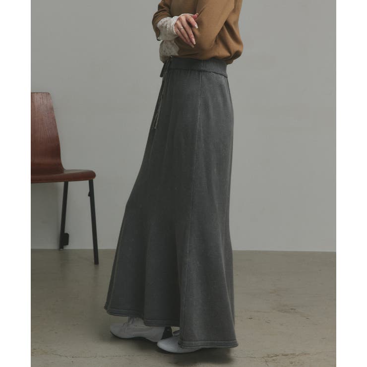 【2025AW新作】ピグメントイージーロングスカート | ad thie | 詳細画像14 