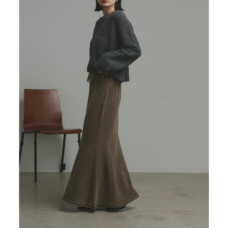 【2025AW新作】ピグメントイージーロングスカート | ad thie | 詳細画像19 