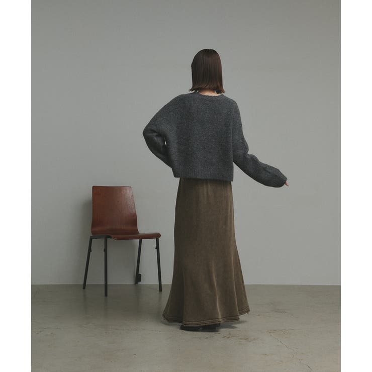 【2025AW新作】ピグメントイージーロングスカート | ad thie | 詳細画像20 