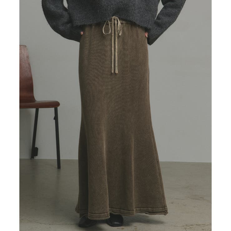 【2025AW新作】ピグメントイージーロングスカート | ad thie | 詳細画像22 