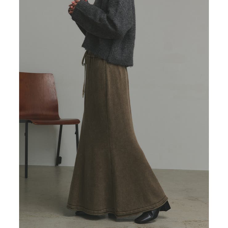 【2025AW新作】ピグメントイージーロングスカート | ad thie | 詳細画像24 
