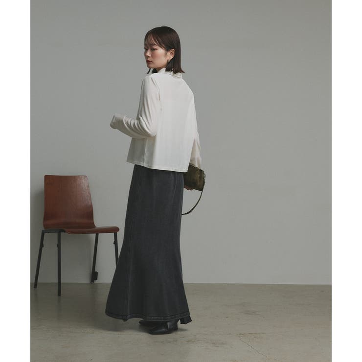 【2025AW新作】ピグメントイージーロングスカート | ad thie | 詳細画像4 