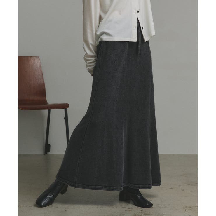 【2025AW新作】ピグメントイージーロングスカート | ad thie | 詳細画像7 