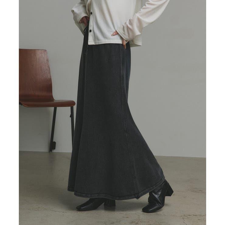 【2025AW新作】ピグメントイージーロングスカート | ad thie | 詳細画像8 