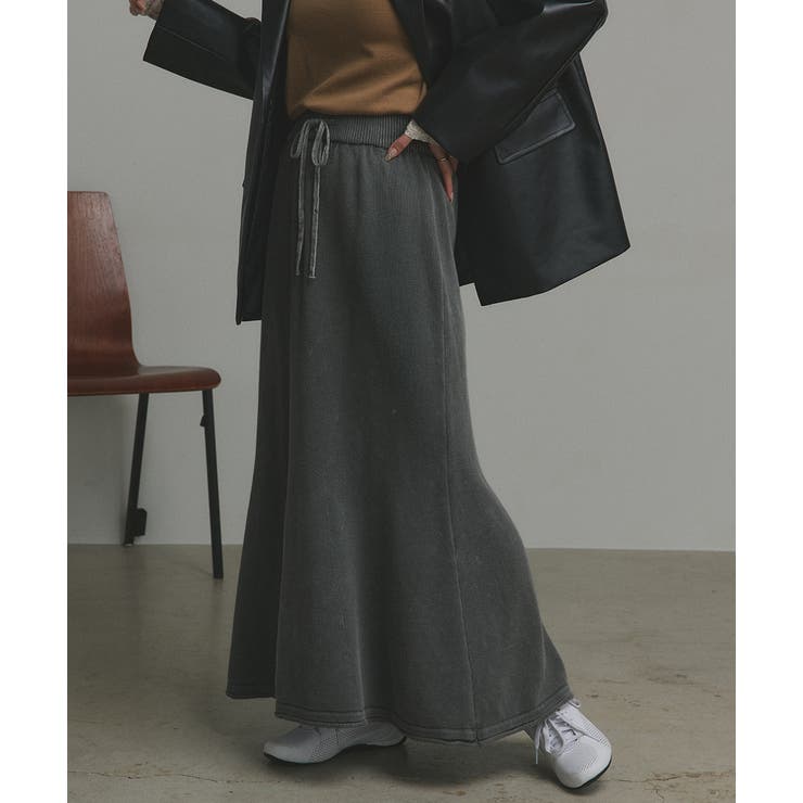 グレー | 【2025AW新作】ピグメントイージーロングスカート | ad thie