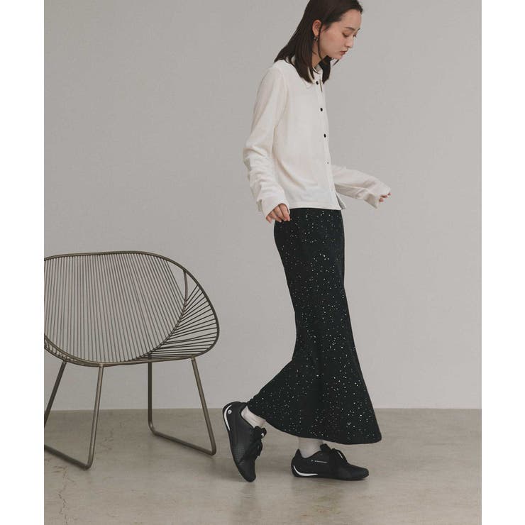 【2025AW新作】スパンコールラメニットロングスカート	 | ad thie | 詳細画像3 