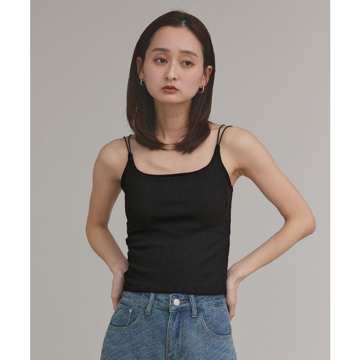 【2025AW新作】裏起毛カップ付きリブキャミソール | ad thie | 詳細画像13 