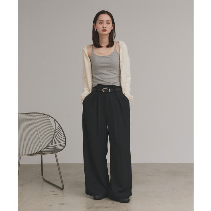 【2025AW新作】裏起毛カップ付きリブキャミソール | ad thie | 詳細画像15 