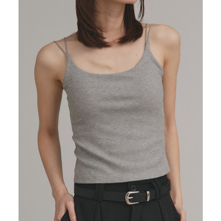 【2025AW新作】裏起毛カップ付きリブキャミソール | ad thie | 詳細画像19 