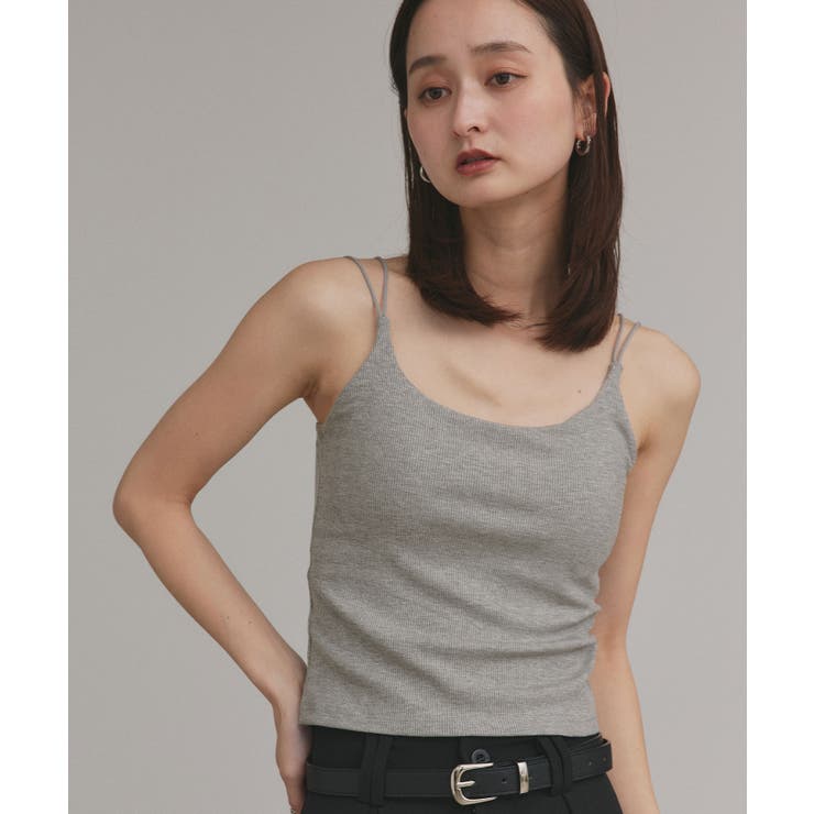 【2025AW新作】裏起毛カップ付きリブキャミソール | ad thie | 詳細画像20 