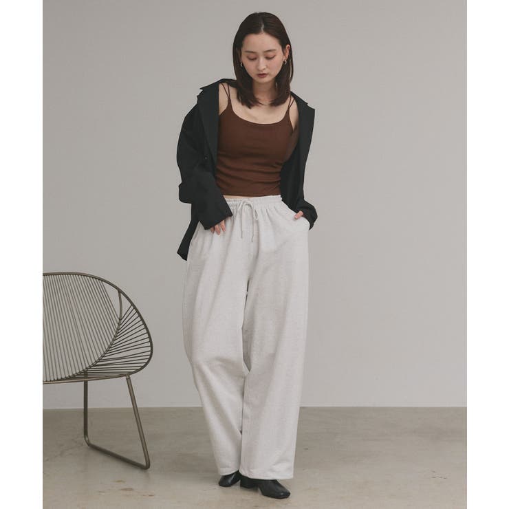 【2025AW新作】裏起毛カップ付きリブキャミソール | ad thie | 詳細画像21 