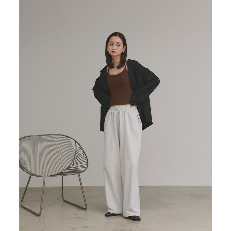 【2025AW新作】裏起毛カップ付きリブキャミソール | ad thie | 詳細画像22 