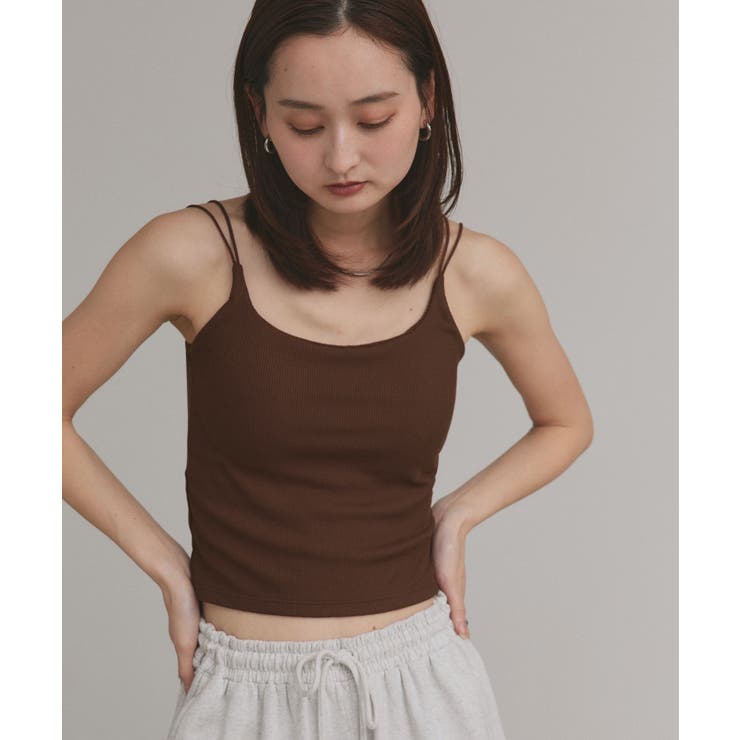 【2025AW新作】裏起毛カップ付きリブキャミソール | ad thie | 詳細画像25 