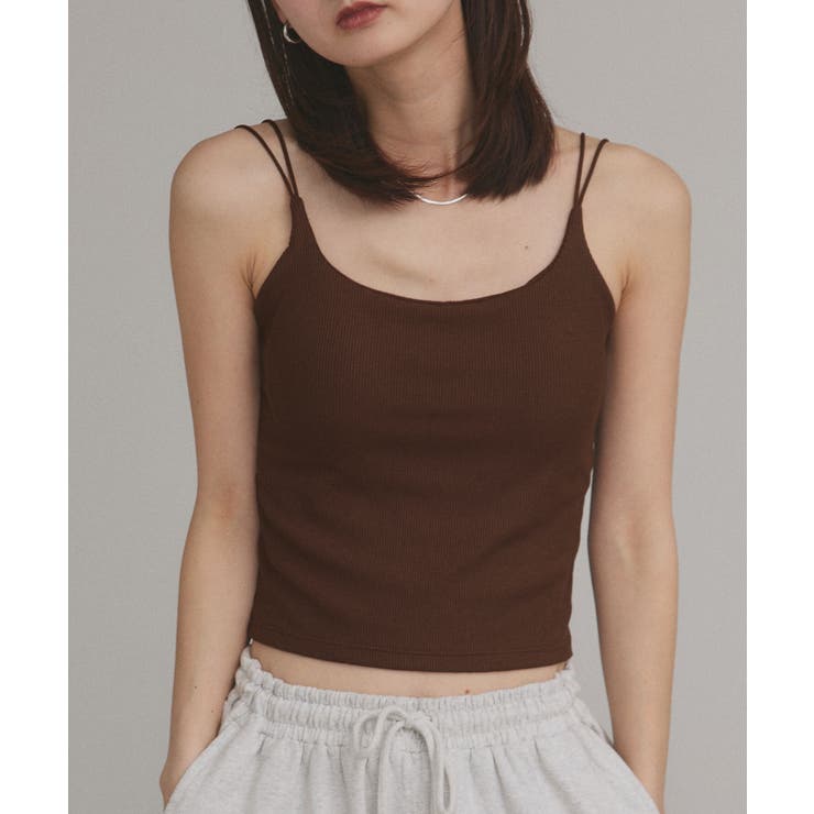 【2025AW新作】裏起毛カップ付きリブキャミソール | ad thie | 詳細画像26 