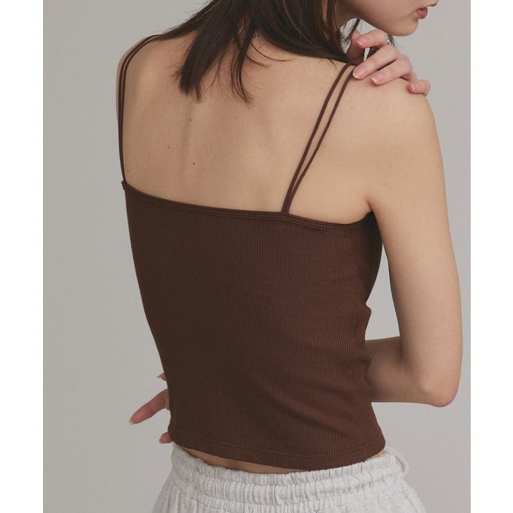 【2025AW新作】裏起毛カップ付きリブキャミソール | ad thie | 詳細画像28 