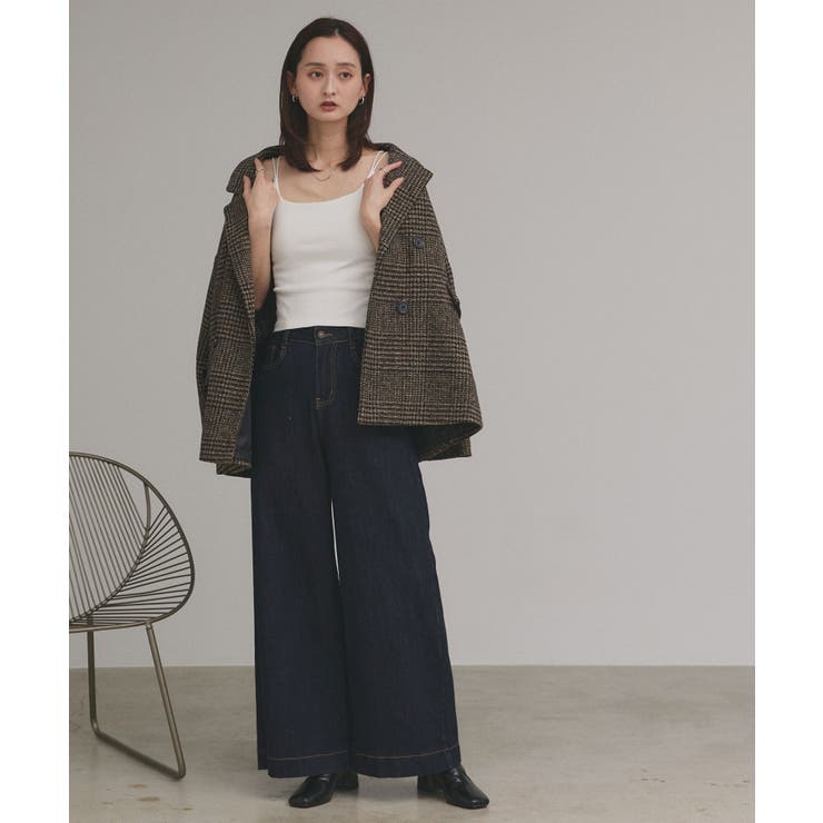 【2025AW新作】裏起毛カップ付きリブキャミソール | ad thie | 詳細画像3 