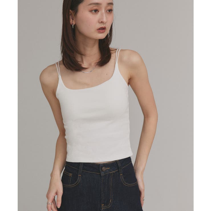 【2025AW新作】裏起毛カップ付きリブキャミソール | ad thie | 詳細画像5 