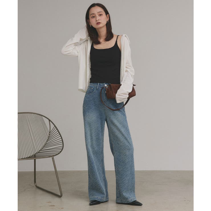 【2025AW新作】裏起毛カップ付きリブキャミソール | ad thie | 詳細画像8 