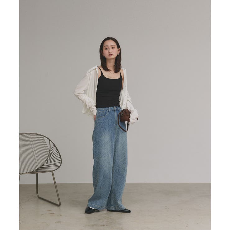 【2025AW新作】裏起毛カップ付きリブキャミソール | ad thie | 詳細画像9 