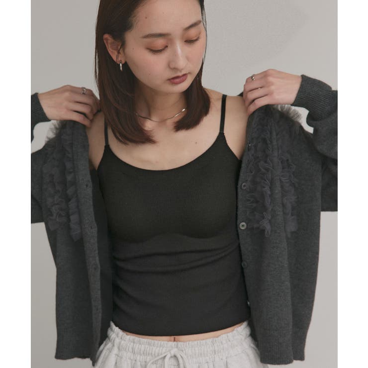 【2025AW新作】カップ付きリブキャミソール | ad thie | 詳細画像12 