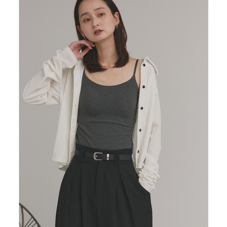 【2025AW新作】カップ付きリブキャミソール | ad thie | 詳細画像17 