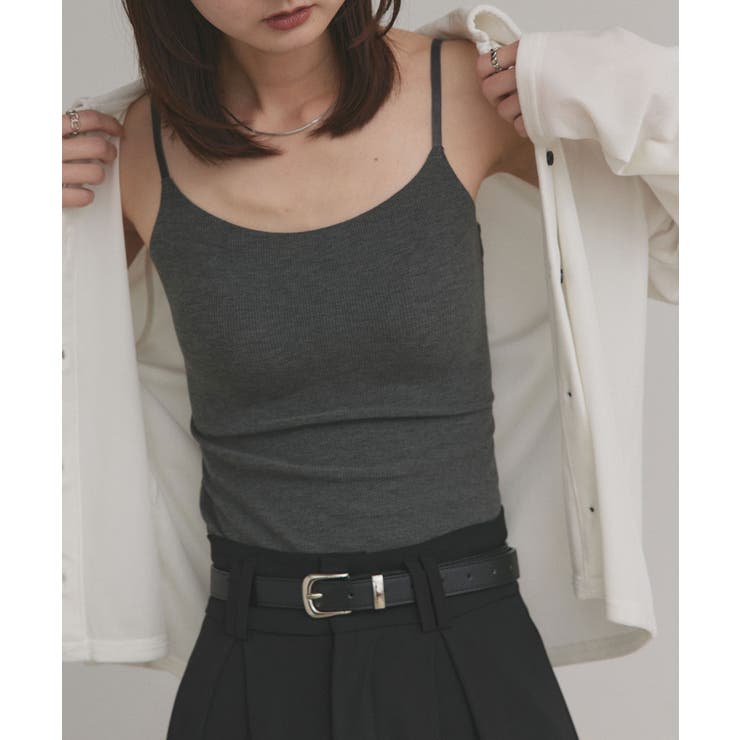 【2025AW新作】カップ付きリブキャミソール | ad thie | 詳細画像18 