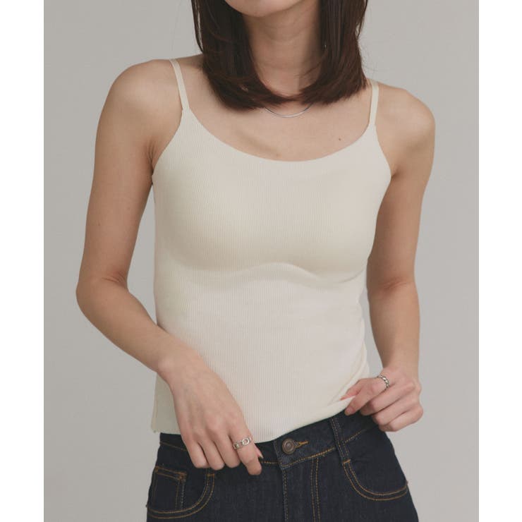 【2025AW新作】カップ付きリブキャミソール | ad thie | 詳細画像7 