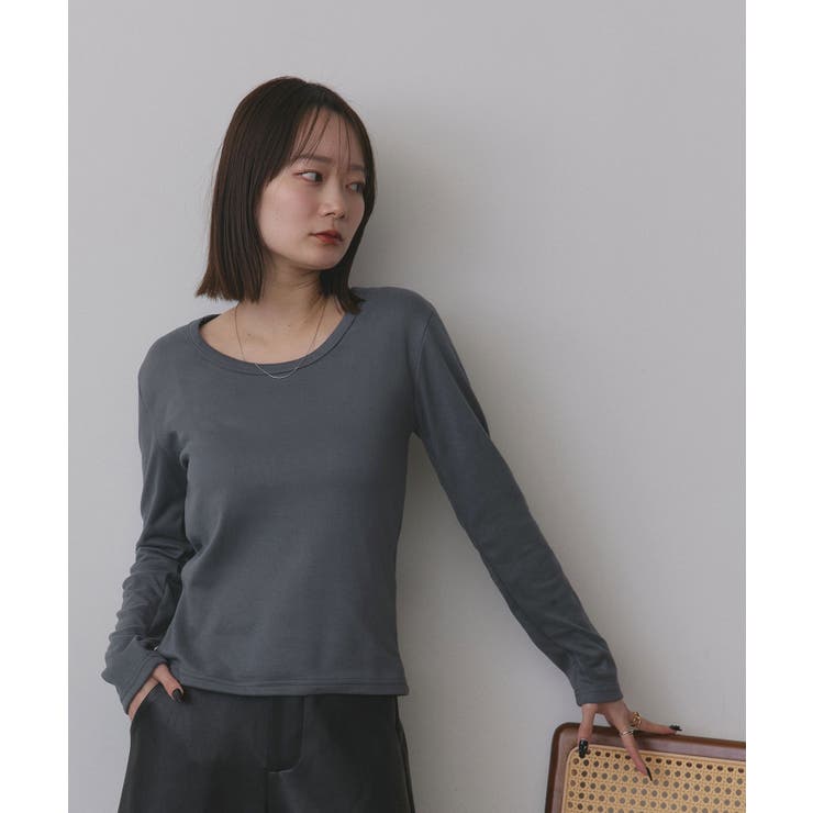 グレー | 【2025AW新作】起毛クルーネックインナーカットソー | ad thie