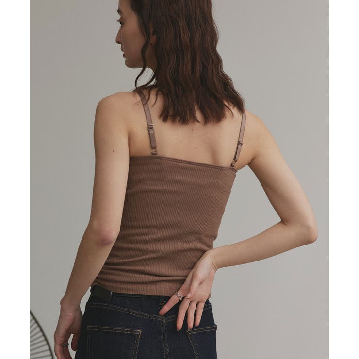 裏起毛レース切り替えキャミソール | ad thie | 詳細画像21 