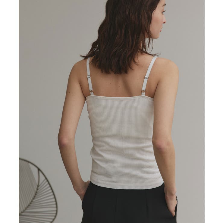 裏起毛レース切り替えキャミソール | ad thie | 詳細画像7 