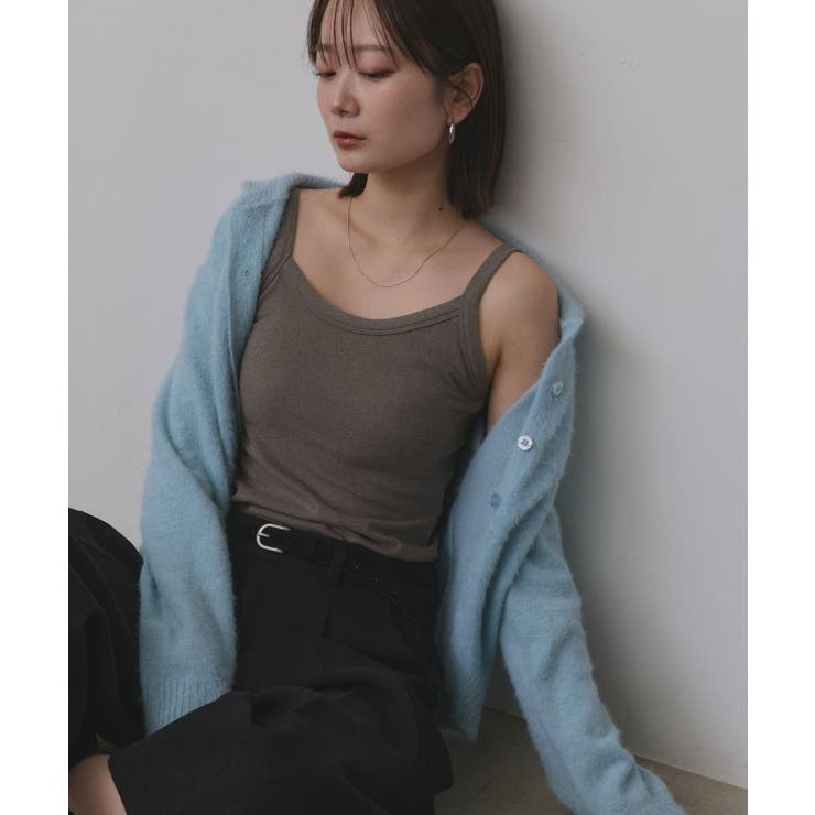 裏起毛カップ付きキャミソール | ad thie | 詳細画像12 