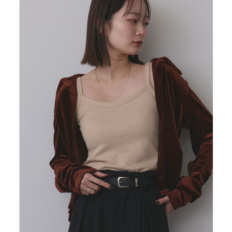 裏起毛カップ付きキャミソール | ad thie | 詳細画像19 