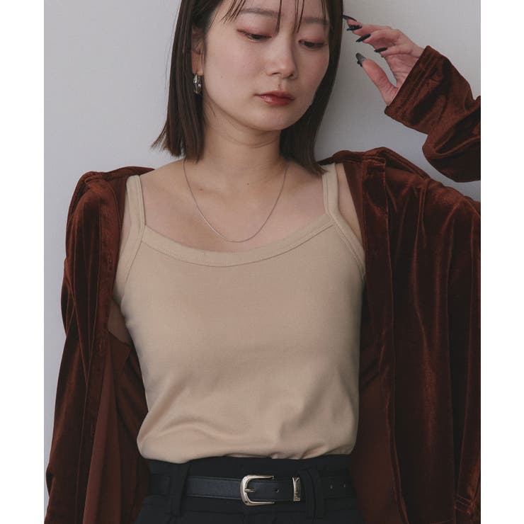 裏起毛カップ付きキャミソール | ad thie | 詳細画像20 