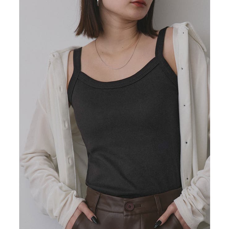 裏起毛カップ付きキャミソール | ad thie | 詳細画像4 