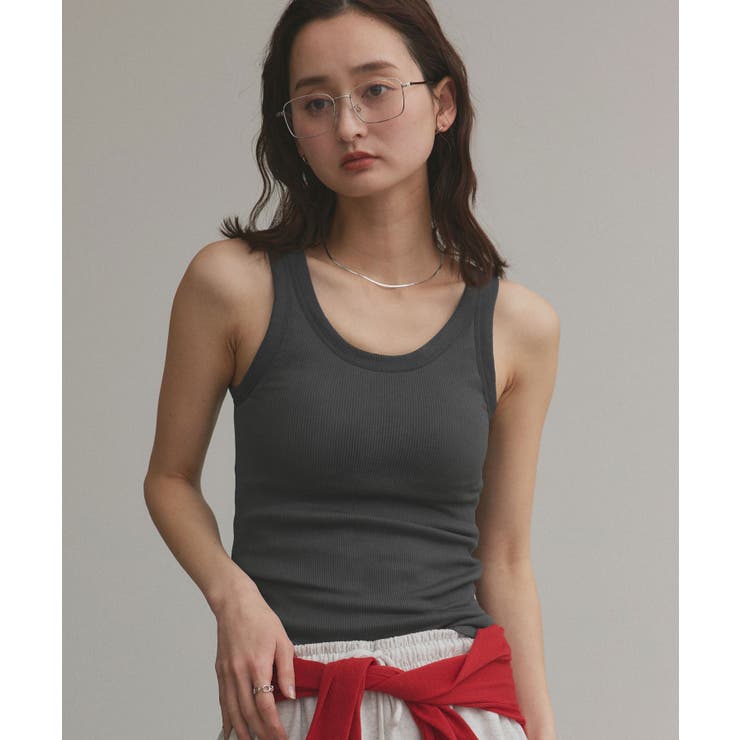 裏起毛リブタンクトップ | ad thie | 詳細画像12 
