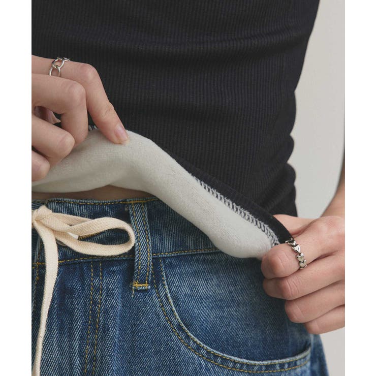 裏起毛リブタンクトップ | ad thie | 詳細画像9 