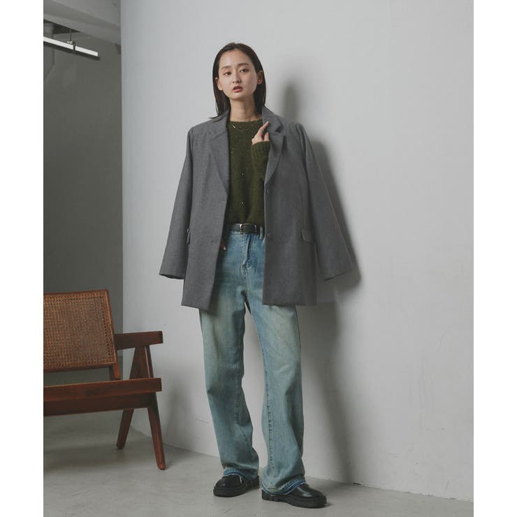 【2025AW新作】アシメヘムスパンコールニットトップス	 | ad thie | 詳細画像29 