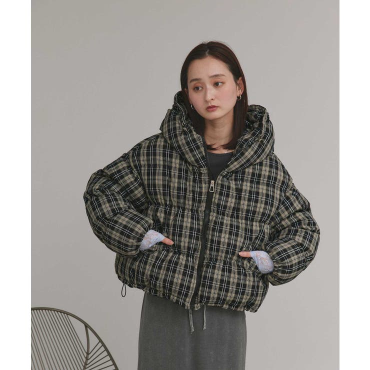 【2025AW新作】チェックダウンジャケット | ad thie | 詳細画像10 