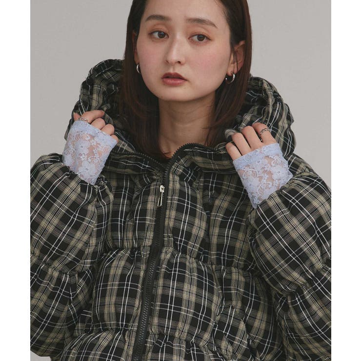 【2025AW新作】チェックダウンジャケット | ad thie | 詳細画像11 