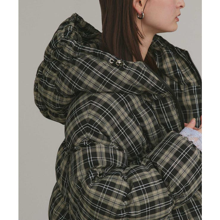 【2025AW新作】チェックダウンジャケット | ad thie | 詳細画像12 