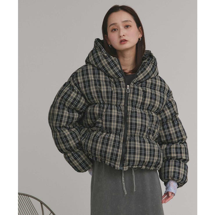 【2025AW新作】チェックダウンジャケット | ad thie | 詳細画像13 