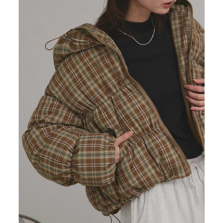 【2025AW新作】チェックダウンジャケット | ad thie | 詳細画像21 