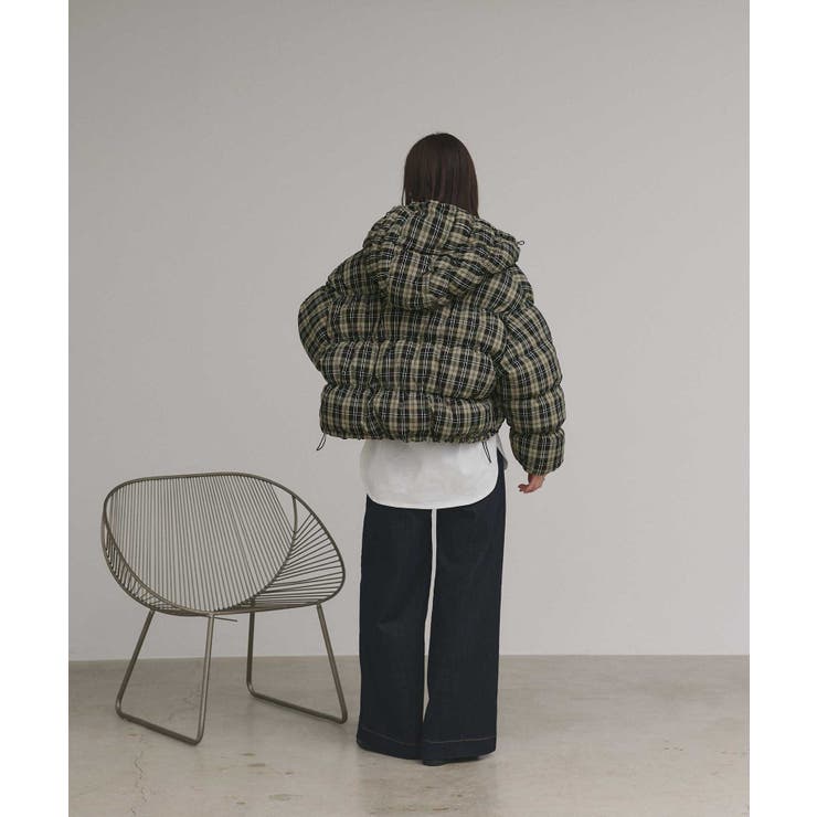 【2025AW新作】チェックダウンジャケット | ad thie | 詳細画像3 