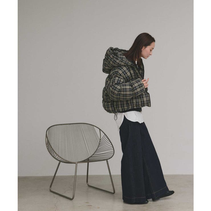 【2025AW新作】チェックダウンジャケット | ad thie | 詳細画像4 