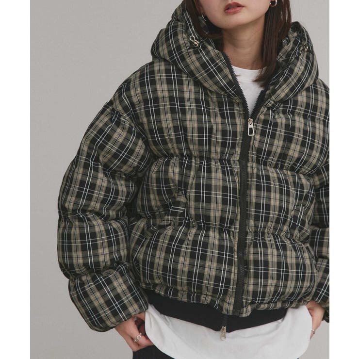 【2025AW新作】チェックダウンジャケット | ad thie | 詳細画像5 